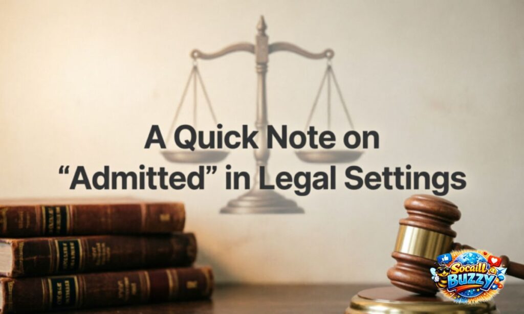 A Quick Note on Admitted in Legal Settings