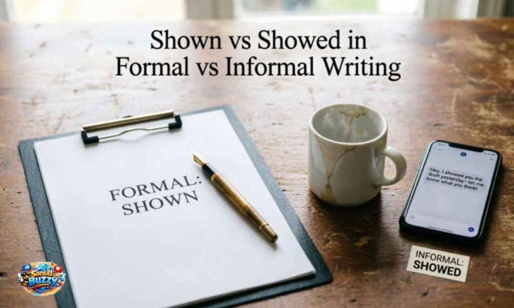 Shown vs Showed in Formal vs Informal Writing