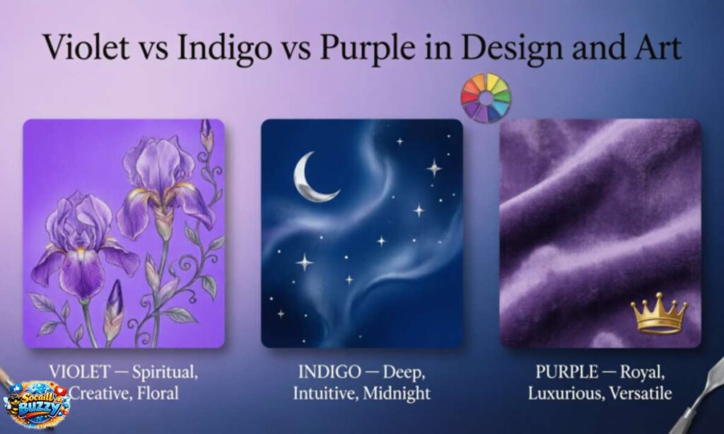Violet vs Indigo vs Purple in Design and Art