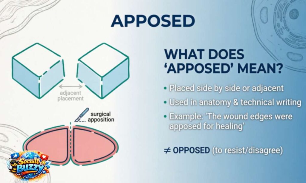 What Does Apposed Actually Mean