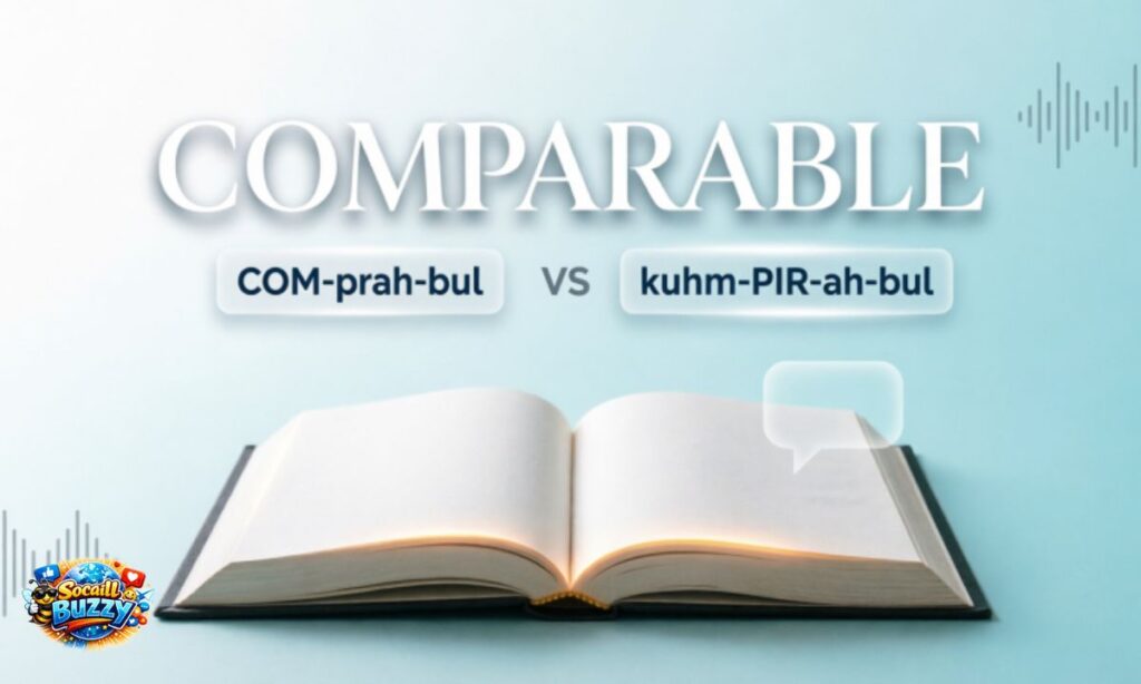 Comparable or comprable pronunciation