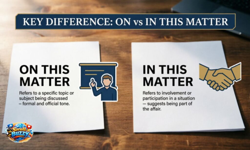 Key Difference Between On This Matter or In This Matter
