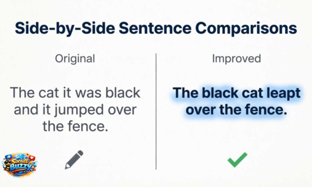 Side-by-Side Sentence Comparisons