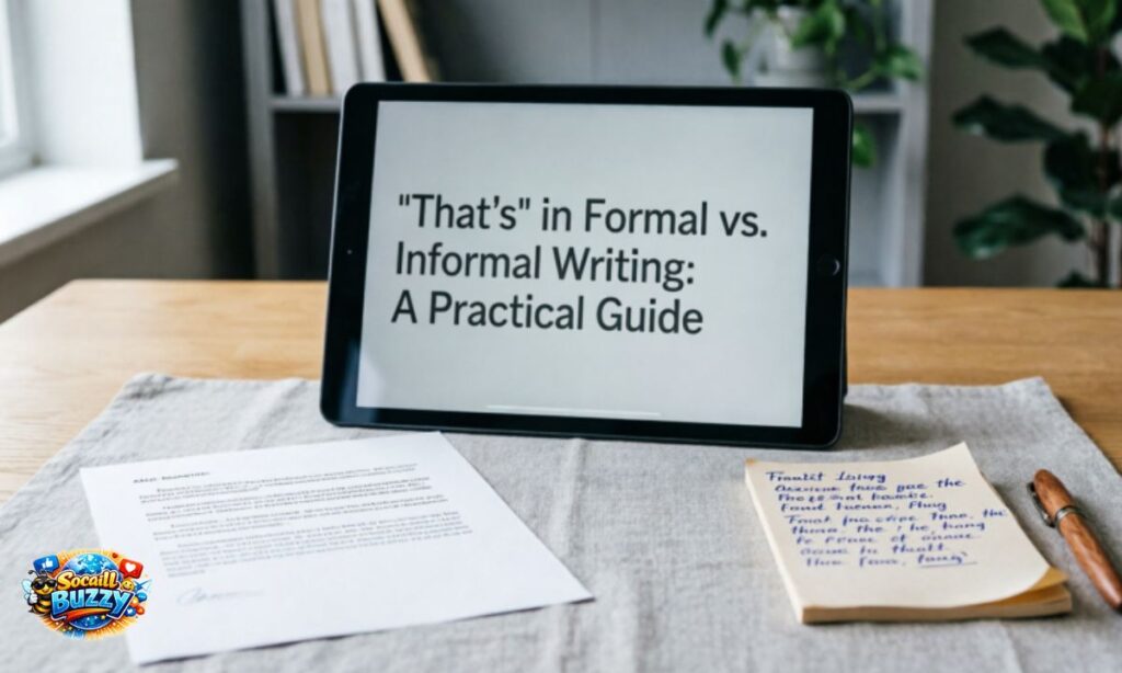 That s in Formal vs Informal Writing A Practical Guide